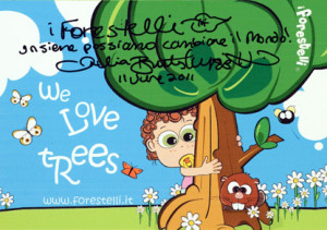 cartolina di julia Butterfly hill cartolina