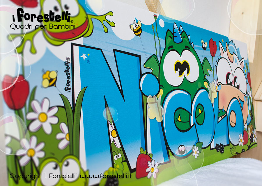 quadri per bambini e decorazioni per le pareti della cameretta di nicolò